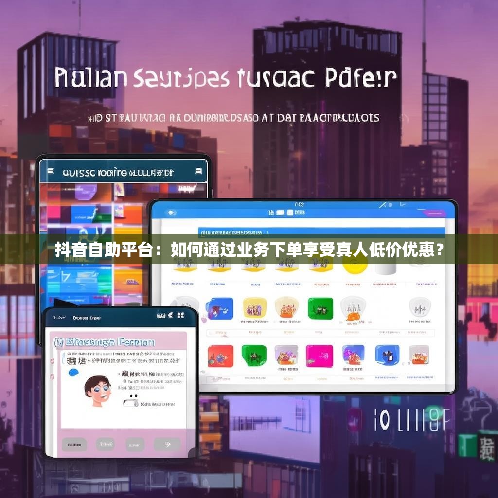 抖音自助平台：如何通过业务下单享受真人低价优惠？