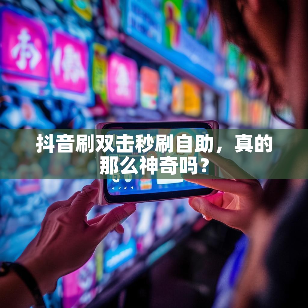 抖音刷双击秒刷自助，真的那么神奇吗？