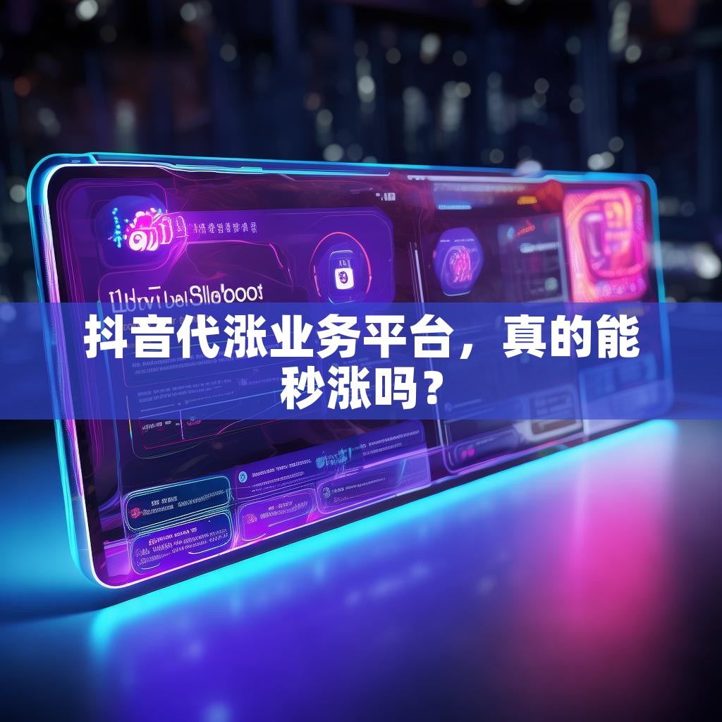 抖音代涨业务平台，真的能秒涨吗？