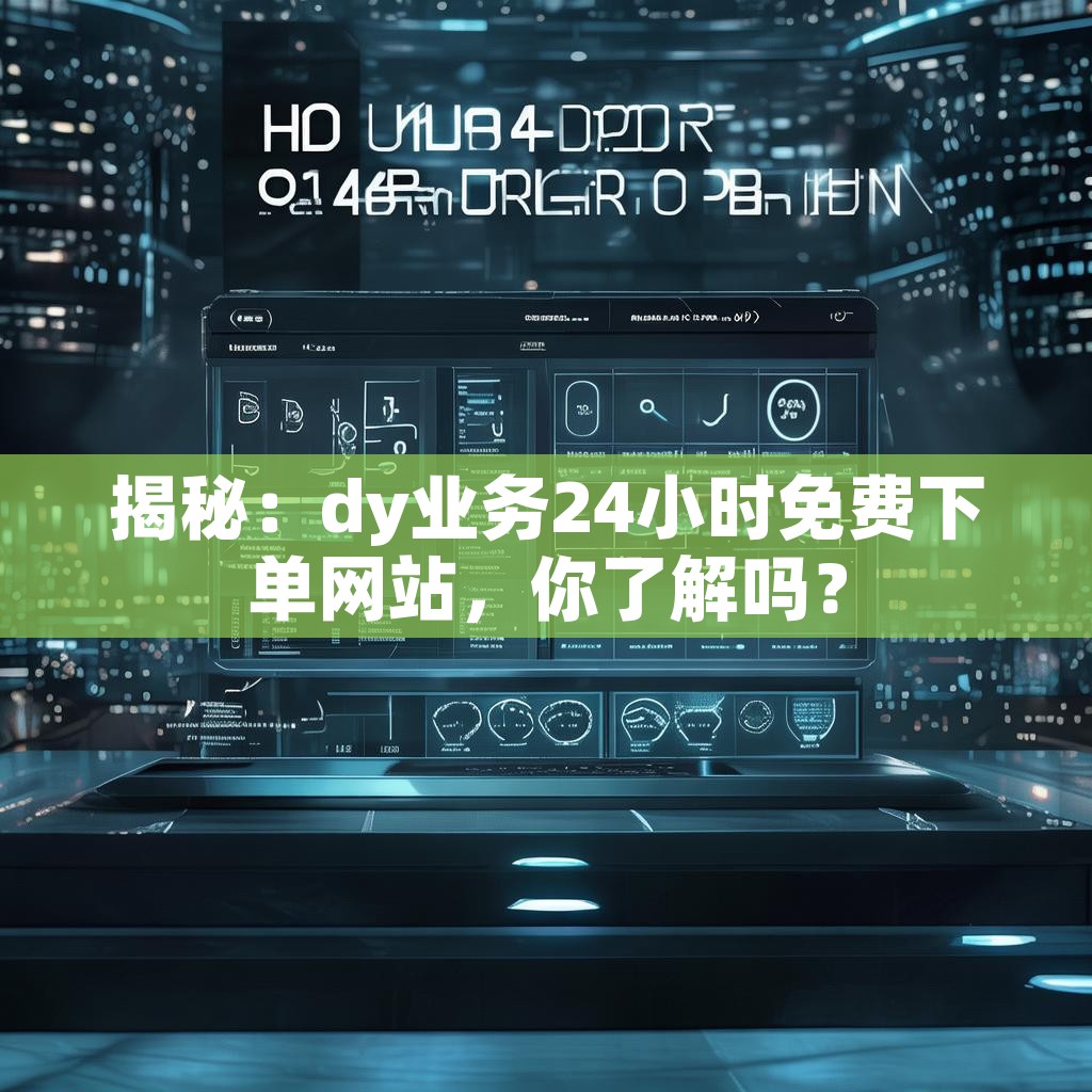 揭秘：dy业务24小时免费下单网站，你了解吗？
