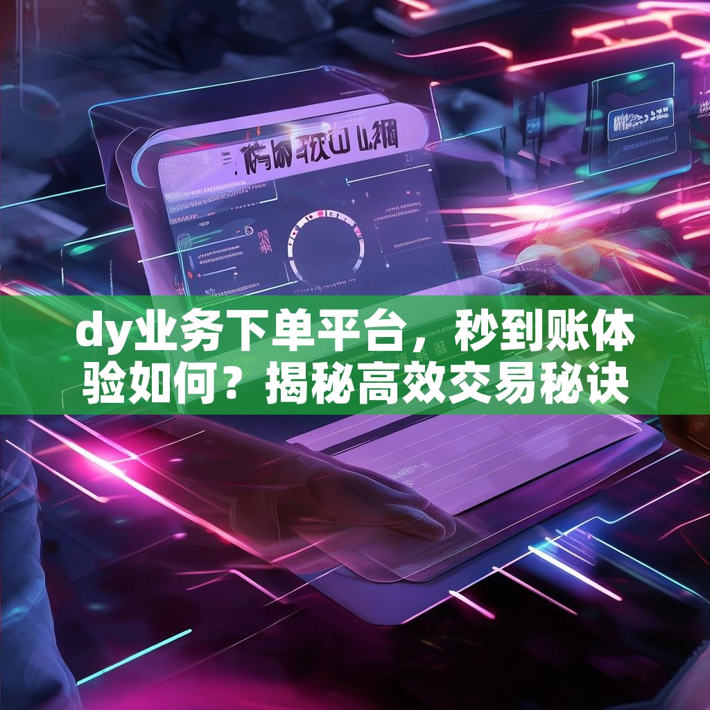 dy业务下单平台，秒到账体验如何？揭秘高效交易秘诀！