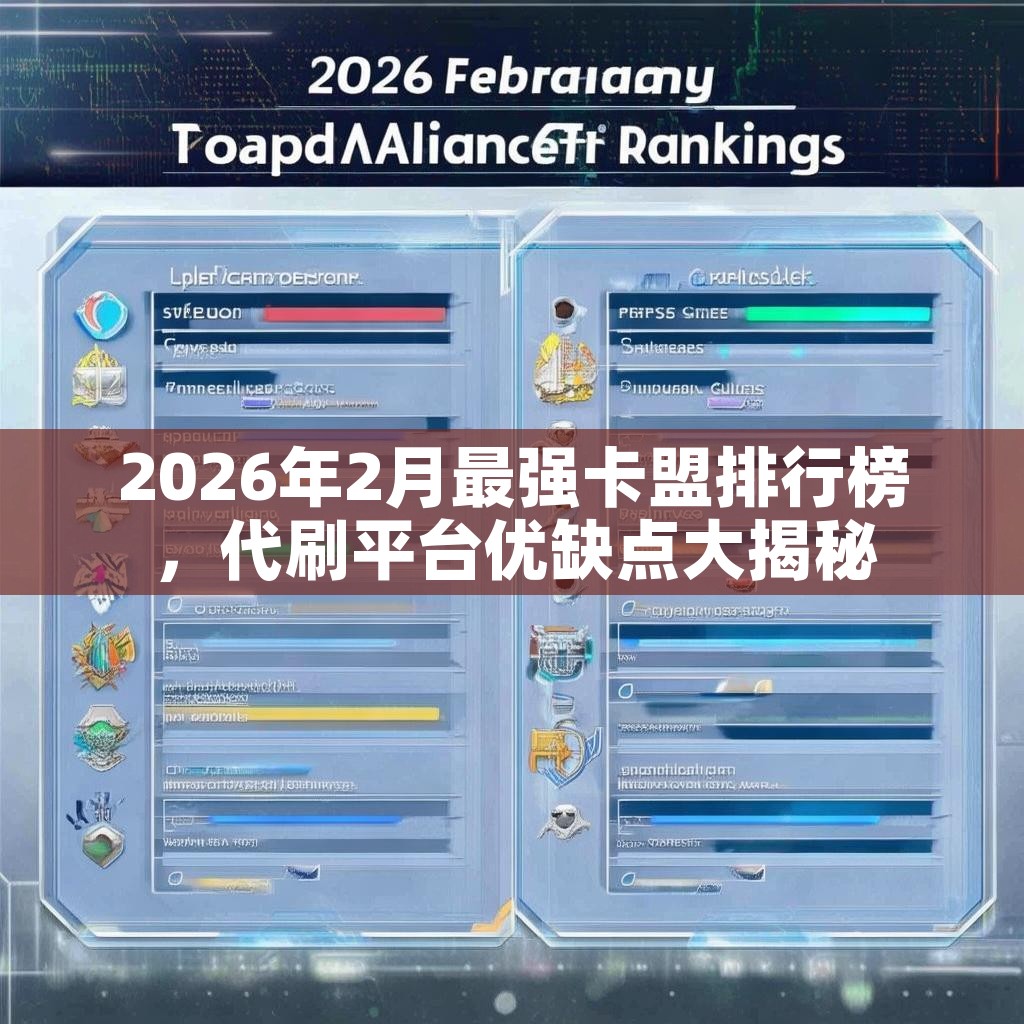 2026年2月最强卡盟排行榜，代刷平台优缺点大揭秘