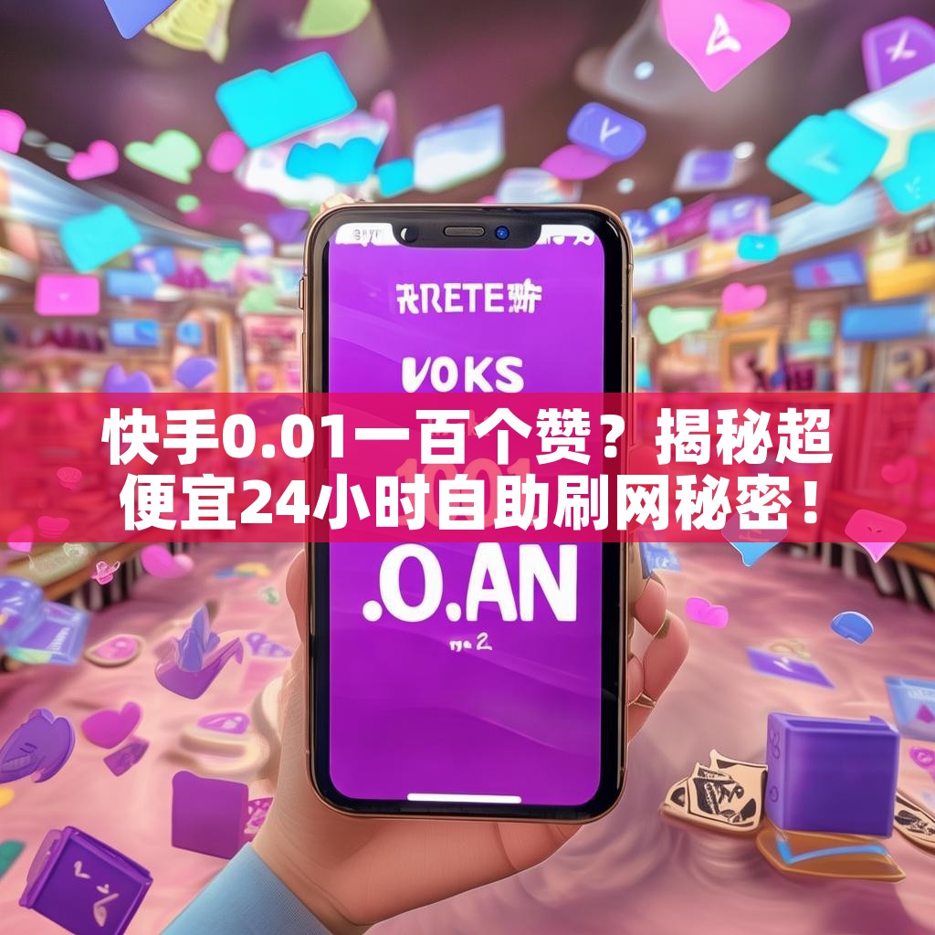 快手0.01一百个赞？揭秘超便宜24小时自助刷网秘密！