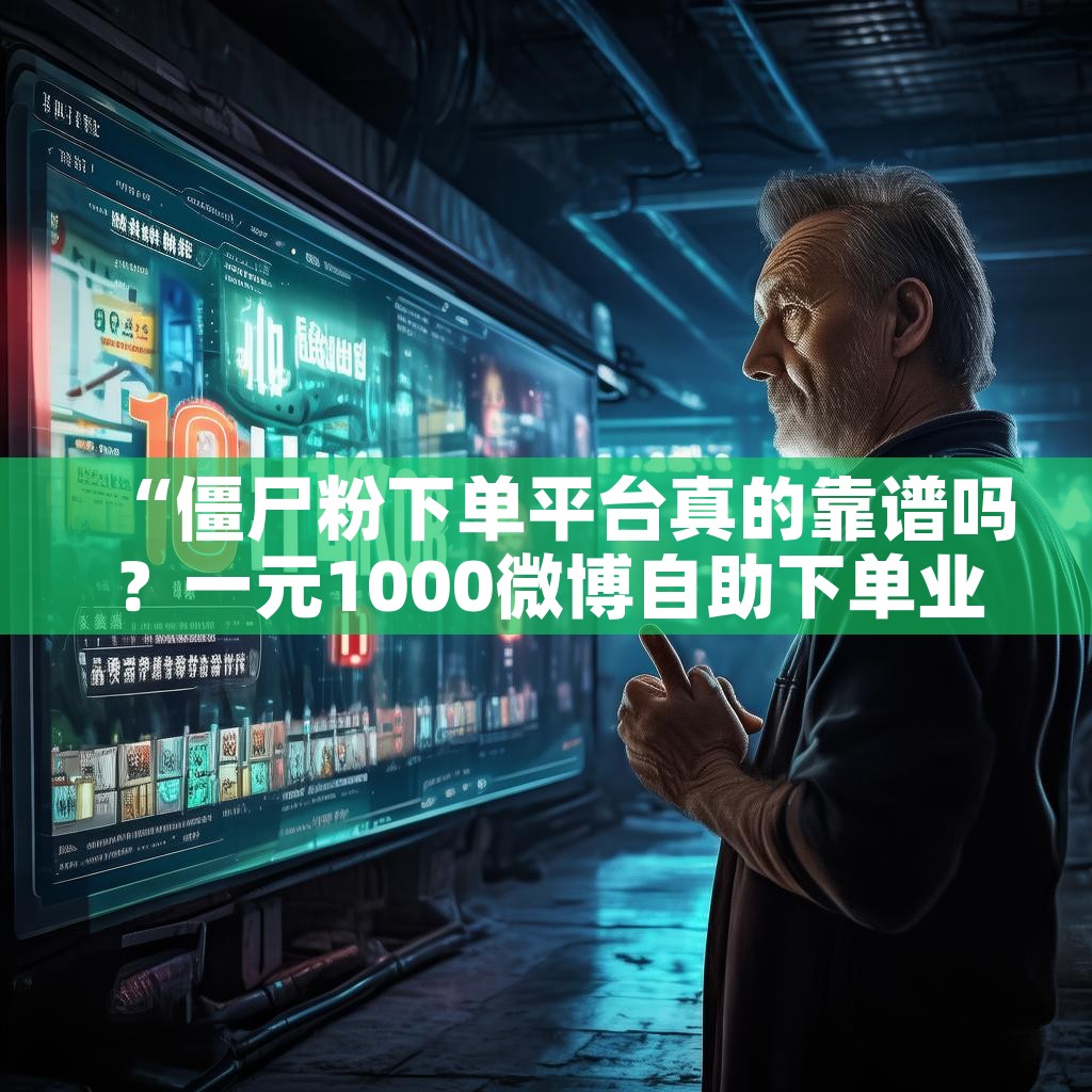 “僵尸粉下单平台真的靠谱吗？一元1000微博自助下单业务，1米100个赞秒赞效果如何？”