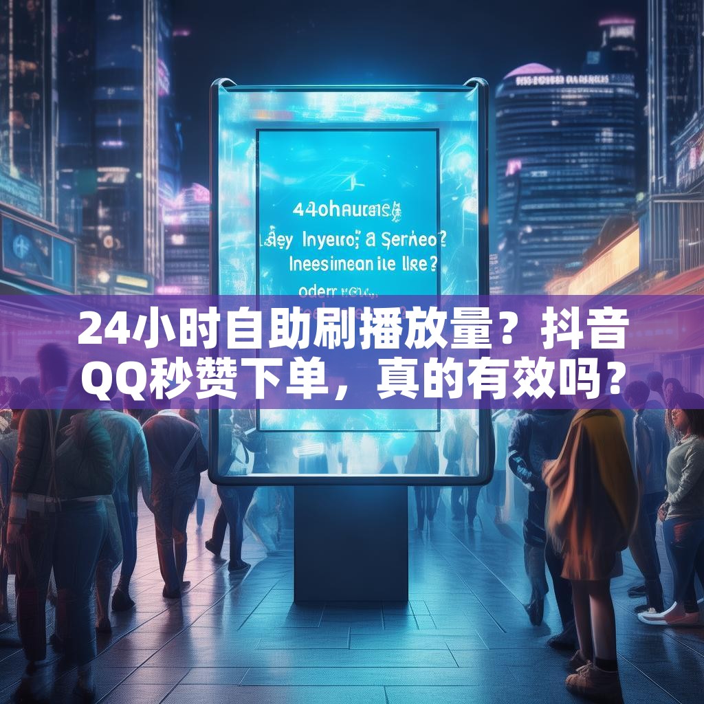 24小时自助刷播放量？抖音QQ秒赞下单，真的有效吗？