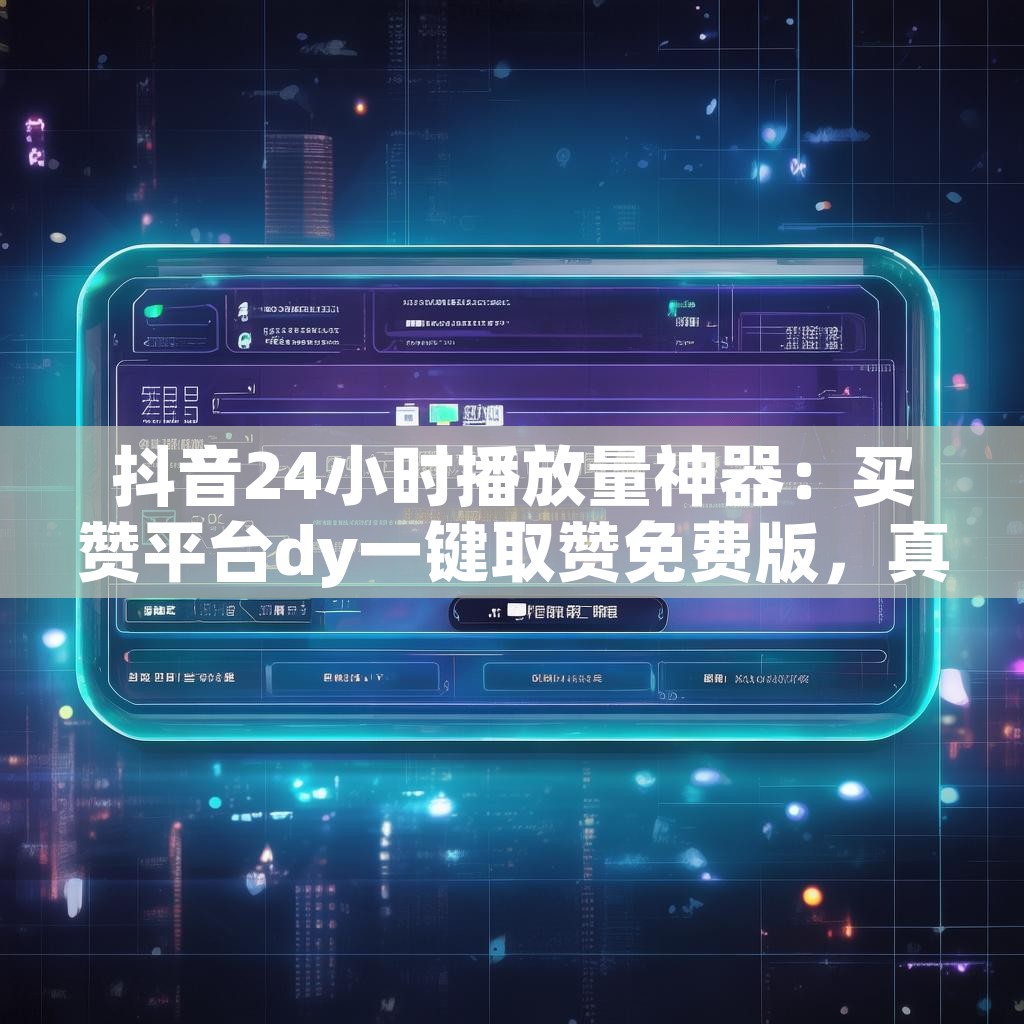 抖音24小时播放量神器：买赞平台dy一键取赞免费版，真的有效吗？