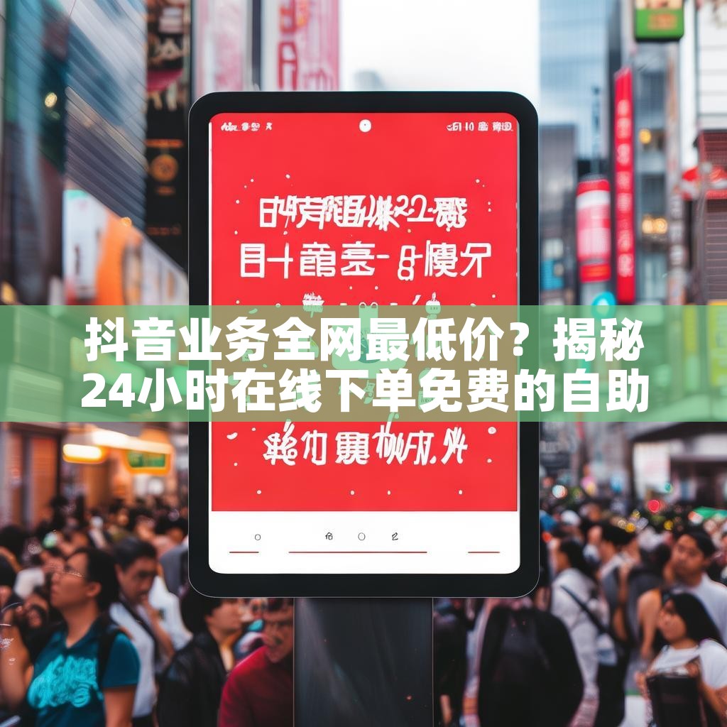 抖音业务全网最低价？揭秘24小时在线下单免费的自助下单平台！