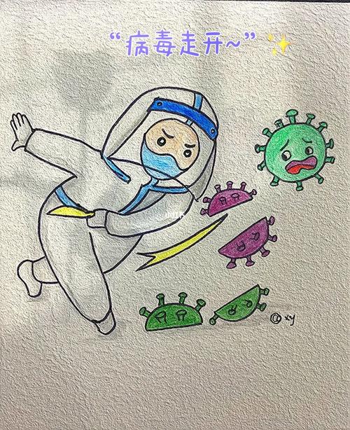 医疗队支援武汉简笔画步骤及抗击疫情儿童画绘制要点